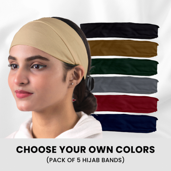 Set of 5 No Slip Headband for Hijab