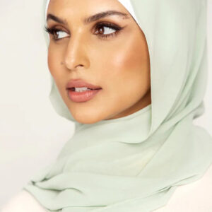 Plain Georgette Hijab in Cherry