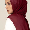 Plain Georgette Hijab in Maroon