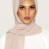 Plain Georgette Hijab in Milkshake
