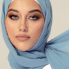 Plain Georgette Hijab in Sapphire