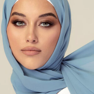 Plain Georgette Hijab in Sapphire