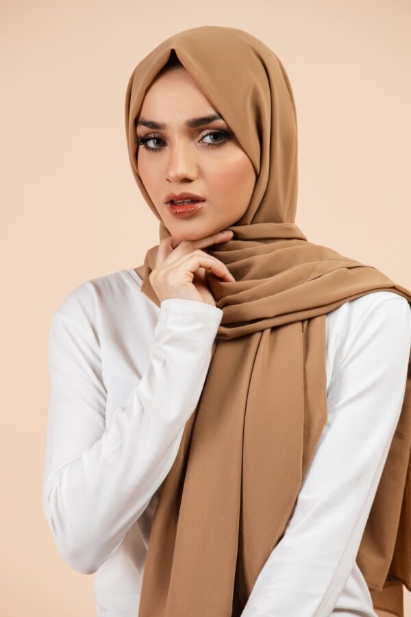 Premium Georgette - Almond - Image 2