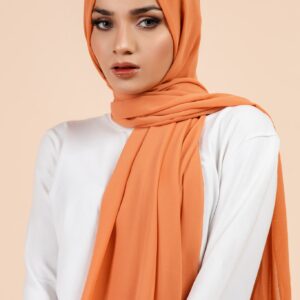 Premium Georgette - Coral Bliss