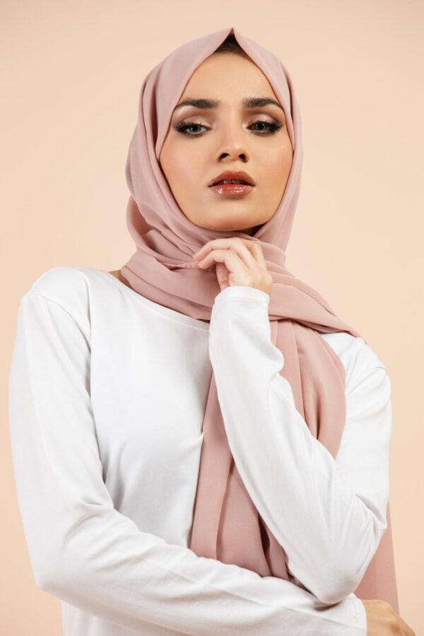 Premium Georgette - Dusty Pink - Image 2