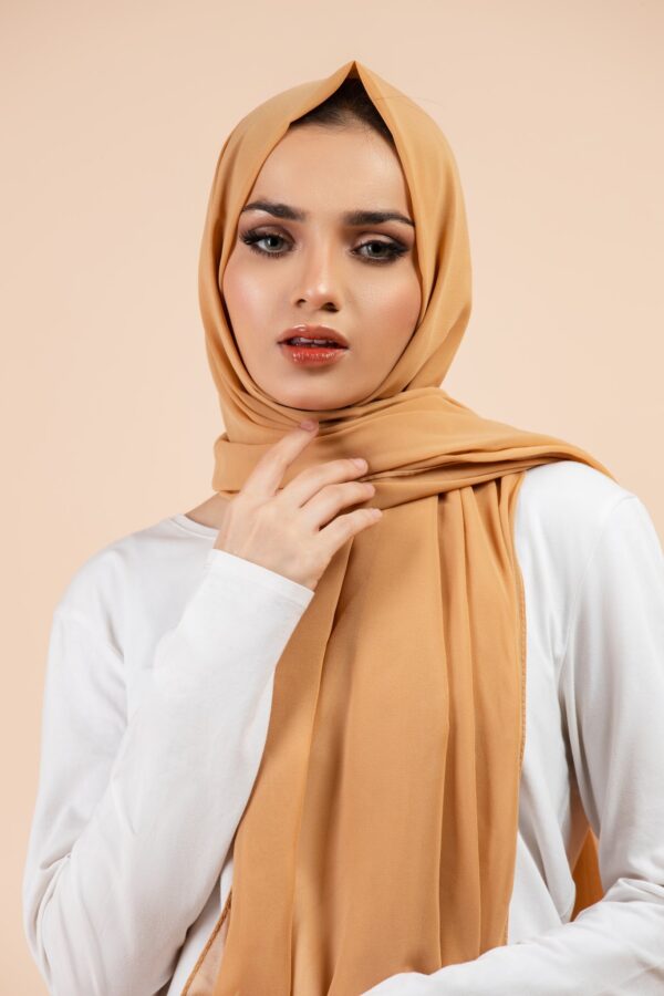 Premium Georgette - Golden Beige - Image 2