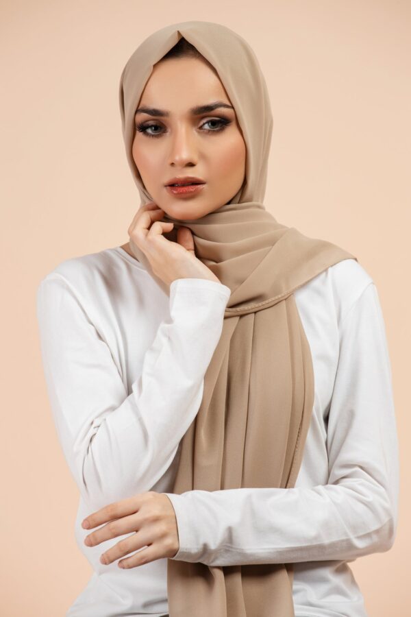 Premium Georgette - Khaki - Image 2