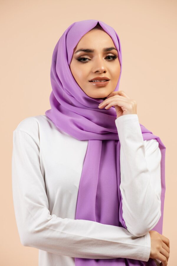 Premium Georgette - Lavender - Image 2