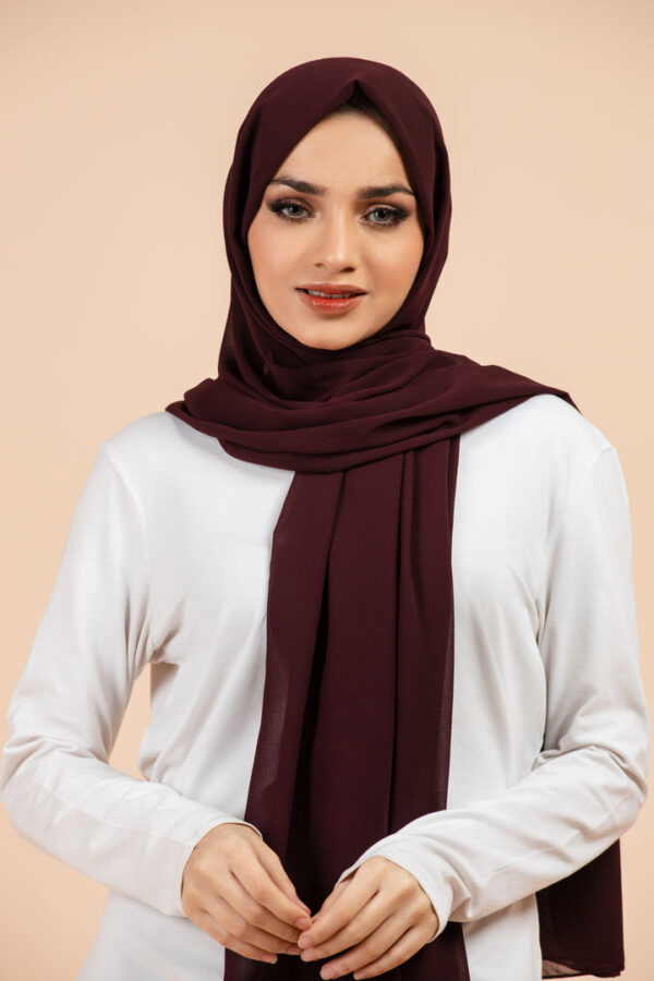 Premium Georgette - Mahogany - Image 2