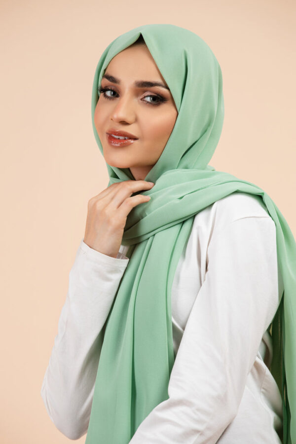 Premium Georgette - Mint - Image 2