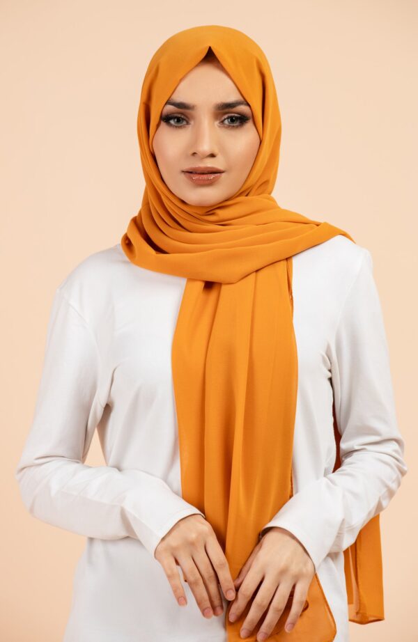 Premium Georgette - Mustard - Image 2