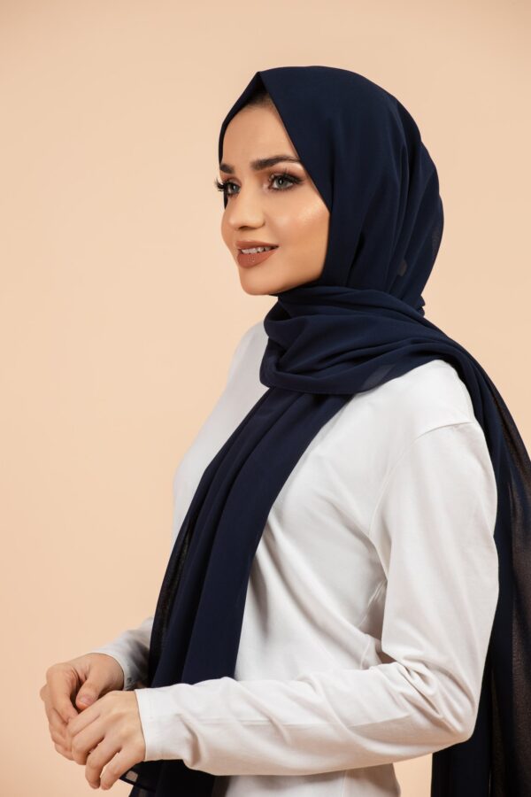 Premium Georgette - Navy Blue - Image 2