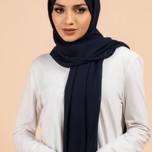 Premium Georgette - Navy Blue