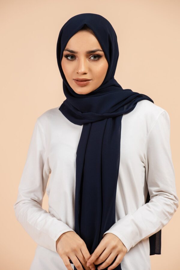Premium Georgette - Navy Blue
