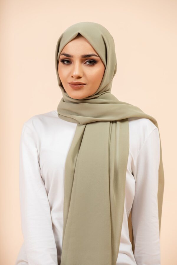 Premium Georgette - Pistachio - Image 2