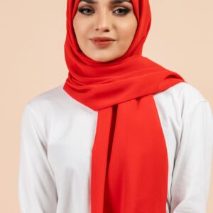 Premium Georgette - Russian Red