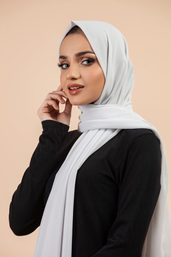 Premium Georgette - Silver Grey