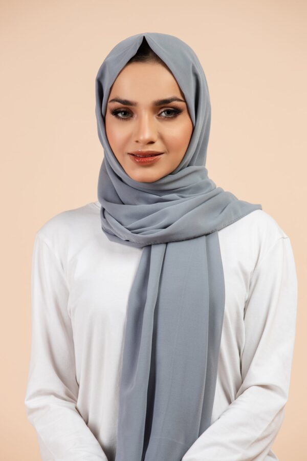Premium Georgette - Steel Grey
