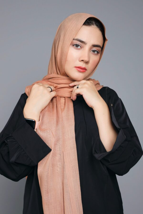 Turkish Hijab Viscose Material in Hazelnut - Image 3