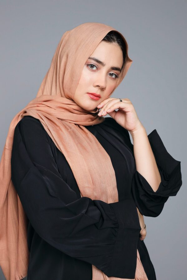 Turkish Hijab Viscose Material in Hazelnut - Image 2