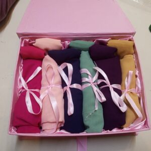 Premium Georgette - Pack of 6 Hijabs + 25 Bulb Pin Free (Random Colors)