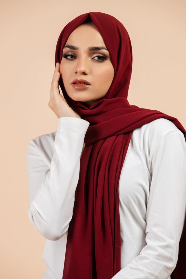 Premium Georgette - Maroon