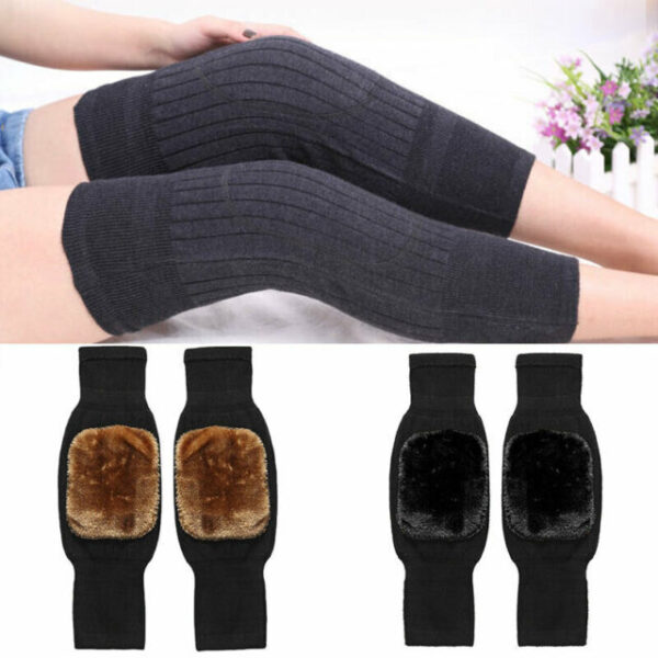 1 Pair Winter Wool Knee Pads – Thickened Warm Knee Protectors & Brace