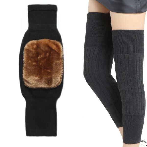 1 Pair Winter Wool Knee Pads – Thickened Warm Knee Protectors & Brace