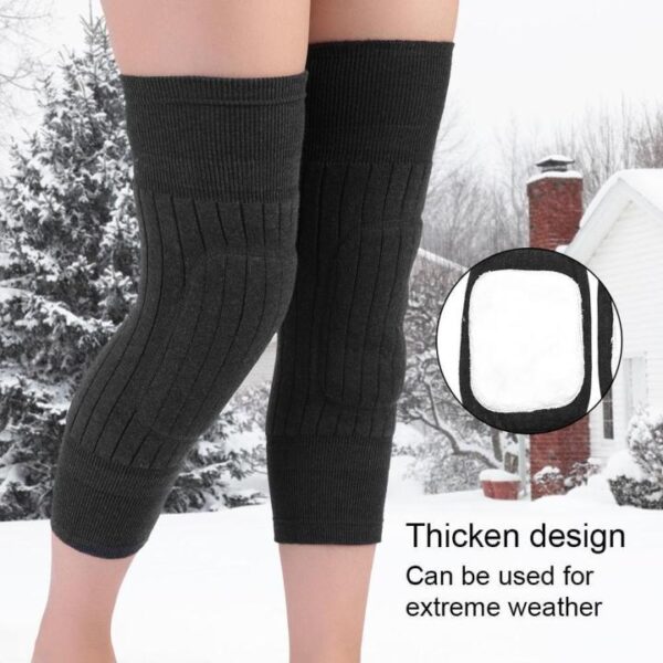 1 Pair Winter Wool Knee Pads – Thickened Warm Knee Protectors & Brace