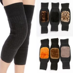 1 Pair Winter Wool Knee Pads – Thickened Warm Knee Protectors & Brace