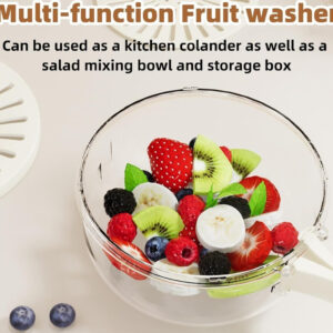 2 in 1 Multifunctional Drainer and Strainer, Draining Basket with Lid