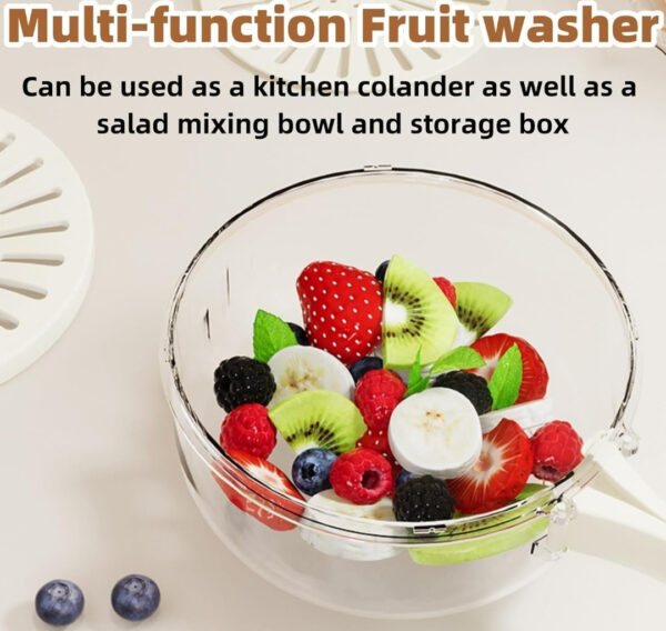 2 in 1 Multifunctional Drainer and Strainer, Draining Basket with Lid