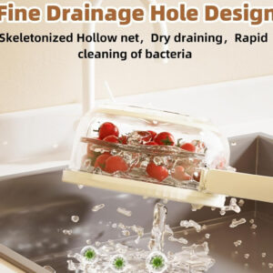 2 in 1 Multifunctional Drainer and Strainer, Draining Basket with Lid