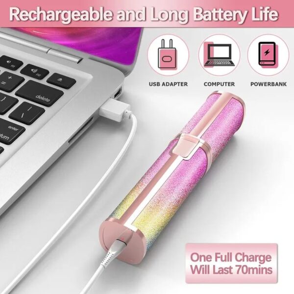 2 in 1 Electric Eyebrow Trimmer and Shaver – Rechargeable Painless Hair Remover with LED Light