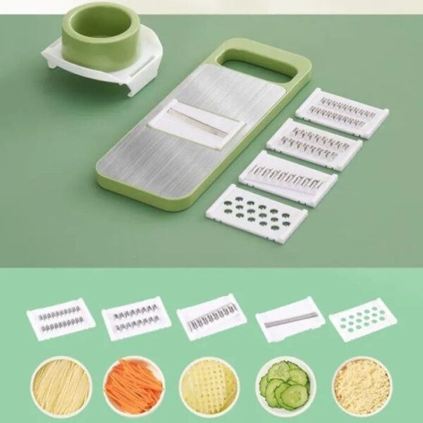 5in1 Vegetable Stainless Steel Cutter (with Box Packing)