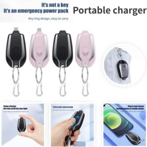 Keychain Phone Charger Emergency Power Banks Retractable Plug Power Fast Charging