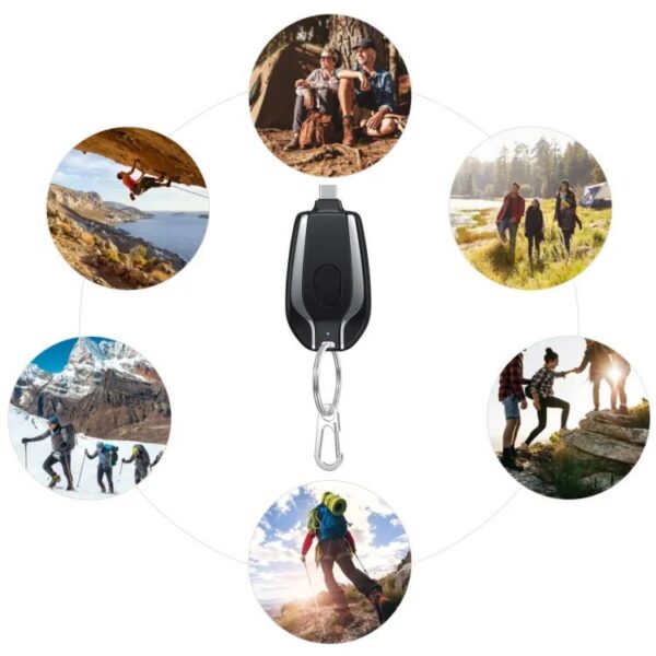 Keychain Phone Charger Emergency Power Banks Retractable Plug Power Fast Charging - Image 2