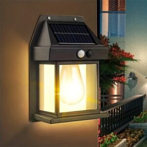 New Solar Tungsten Filament Lamp Outdoor Waterproof Intelligent Induction Wall Lamp